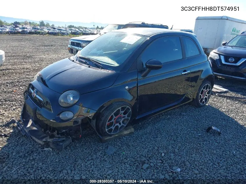 3C3CFFHH8DT574951 2013 Fiat 500 Turbo