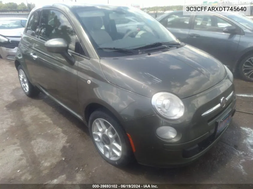 2013 Fiat 500 Pop VIN: 3C3CFFARXDT745640 Lot: 39693102