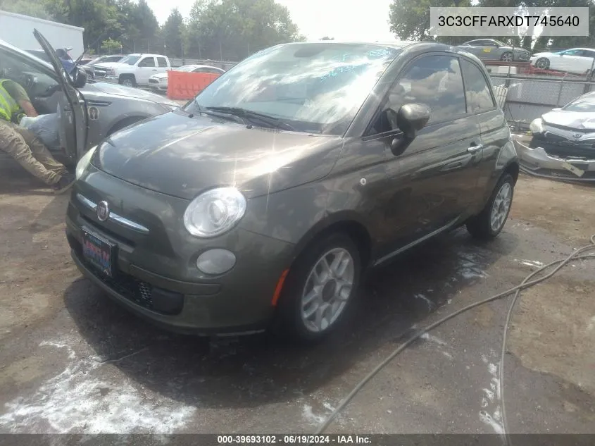 2013 Fiat 500 Pop VIN: 3C3CFFARXDT745640 Lot: 39693102