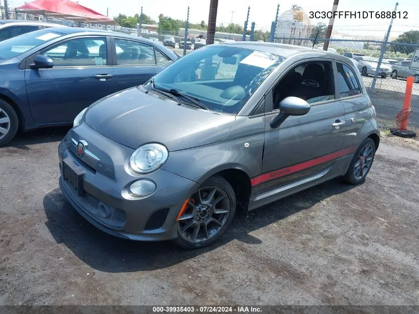 2013 Fiat 500 Abarth VIN: 3C3CFFFH1DT688812 Lot: 39935403