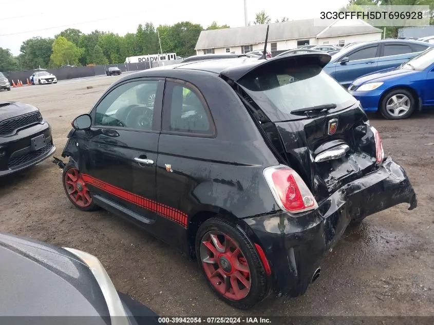 2013 Fiat 500 Abarth VIN: 3C3CFFFH5DT696928 Lot: 39942054