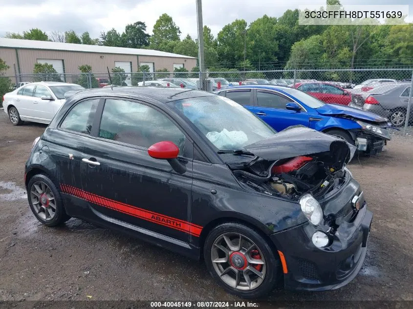 2013 Fiat 500 Abarth VIN: 3C3CFFFH8DT551639 Lot: 40045149