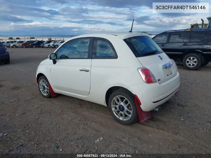 2013 Fiat 500 Pop VIN: 3C3CFFAR4DT546146 Lot: 40057923