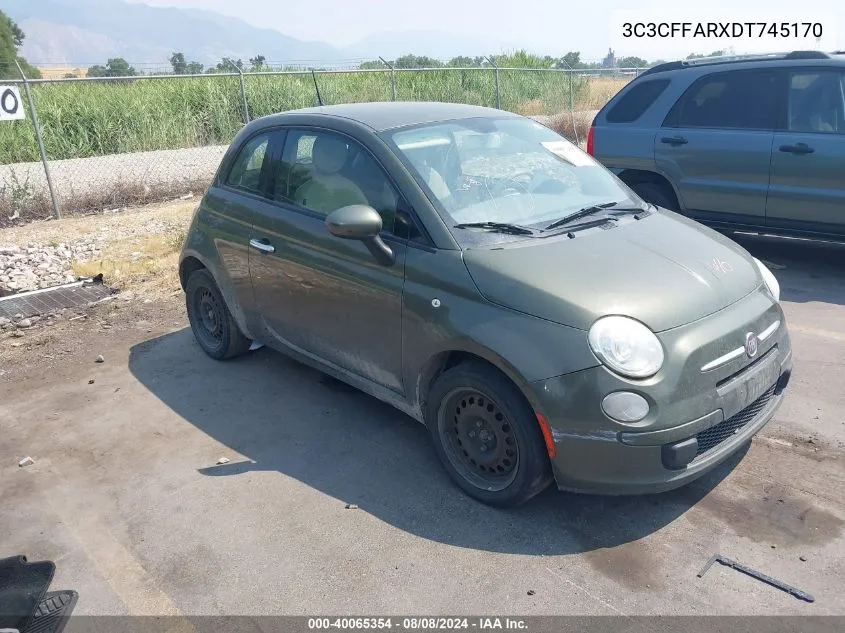 2013 Fiat 500 Pop VIN: 3C3CFFARXDT745170 Lot: 40065354