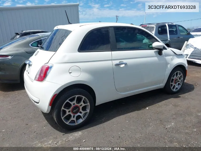 2013 Fiat 500 Pop VIN: 3C3CFFARXDT693328 Lot: 40089975