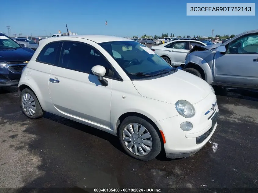 3C3CFFAR9DT752143 2013 Fiat 500 Pop