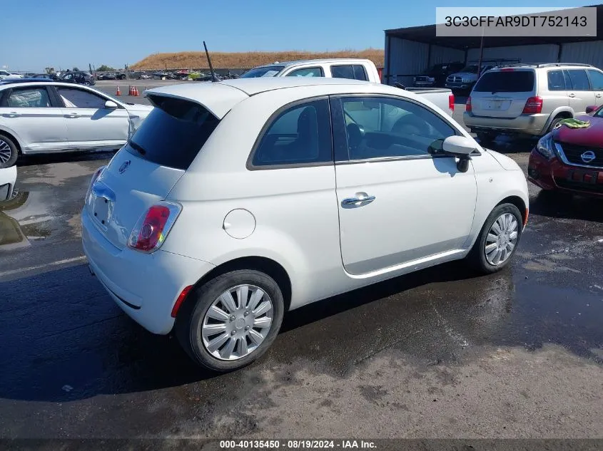 3C3CFFAR9DT752143 2013 Fiat 500 Pop