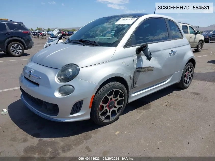 2013 Fiat 500 Turbo VIN: 3C3CFFHH7DT554531 Lot: 40141623