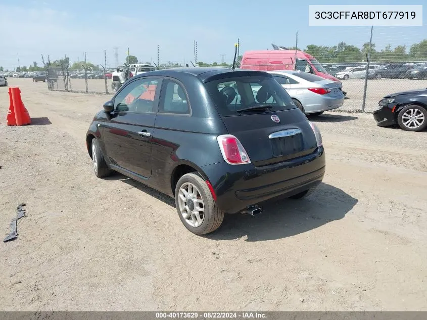 2013 Fiat 500 Pop VIN: 3C3CFFAR8DT677919 Lot: 40173629