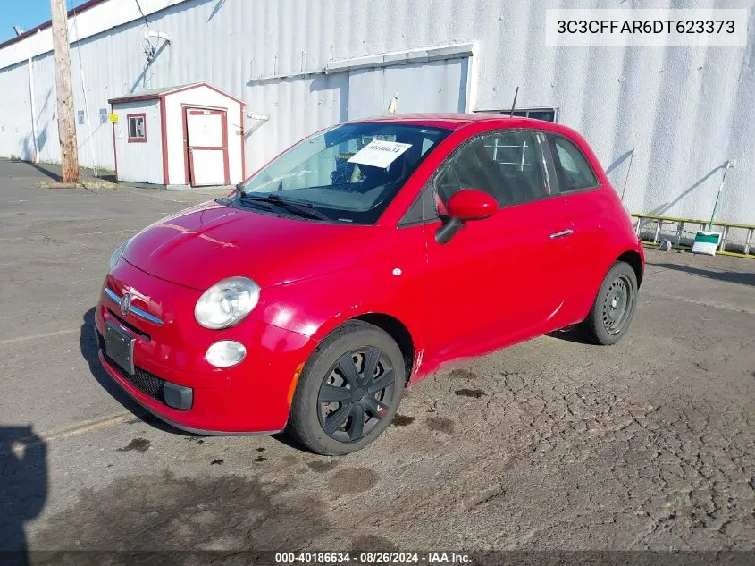 2013 Fiat 500 Pop VIN: 3C3CFFAR6DT623373 Lot: 40186634