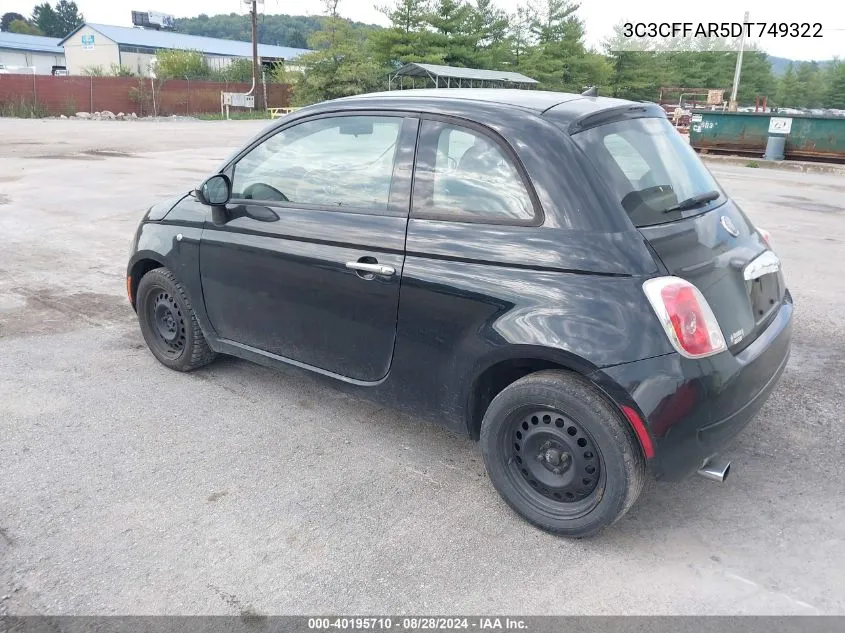 3C3CFFAR5DT749322 2013 Fiat 500 Pop