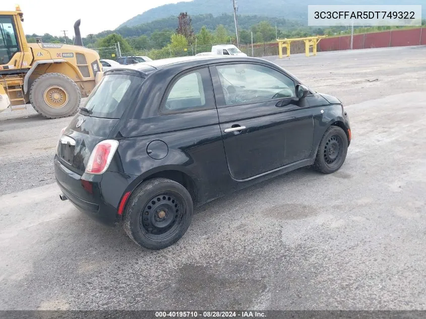 3C3CFFAR5DT749322 2013 Fiat 500 Pop