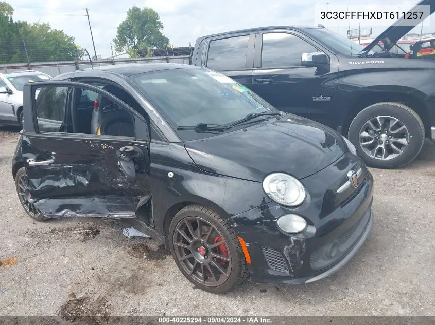 2013 Fiat 500 Abarth VIN: 3C3CFFFHXDT611257 Lot: 40225294