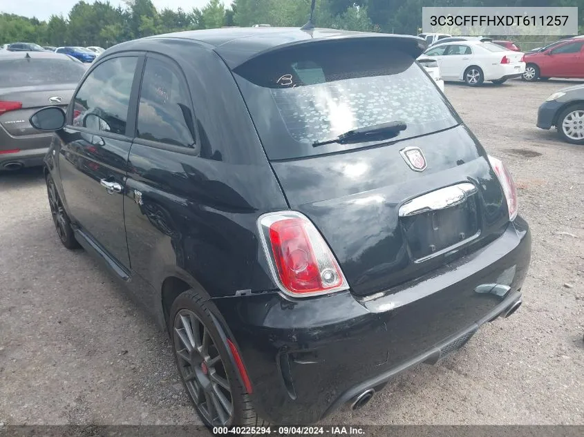 2013 Fiat 500 Abarth VIN: 3C3CFFFHXDT611257 Lot: 40225294