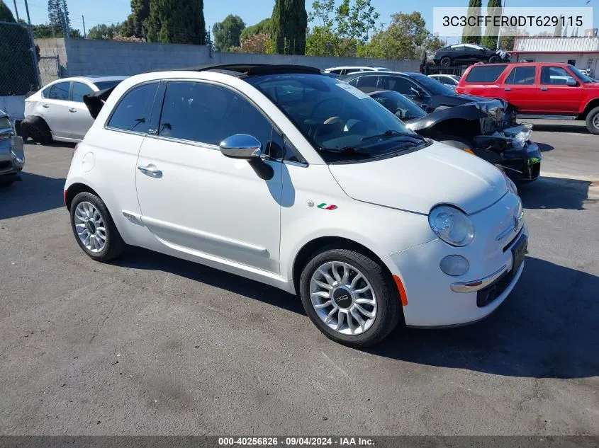 2013 Fiat 500C Lounge VIN: 3C3CFFER0DT629115 Lot: 40256826