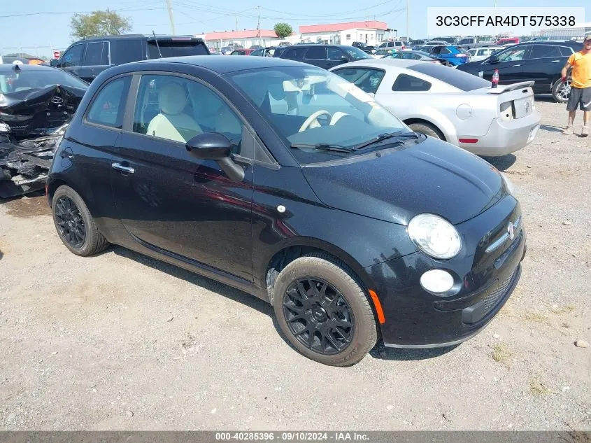 2013 Fiat 500 Pop VIN: 3C3CFFAR4DT575338 Lot: 40285396