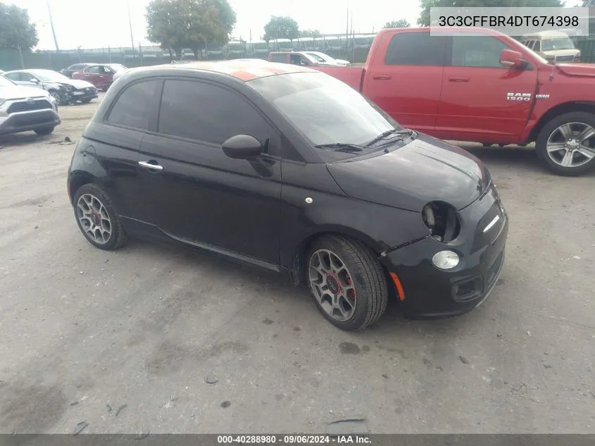 2013 Fiat 500 Sport VIN: 3C3CFFBR4DT674398 Lot: 40288980