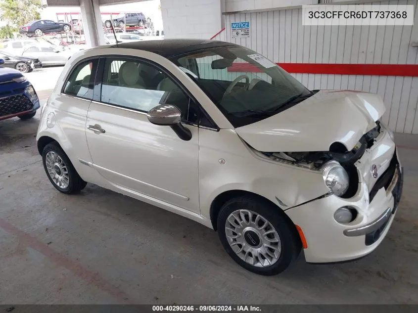 2013 Fiat 500 Lounge VIN: 3C3CFFCR6DT737368 Lot: 40290246