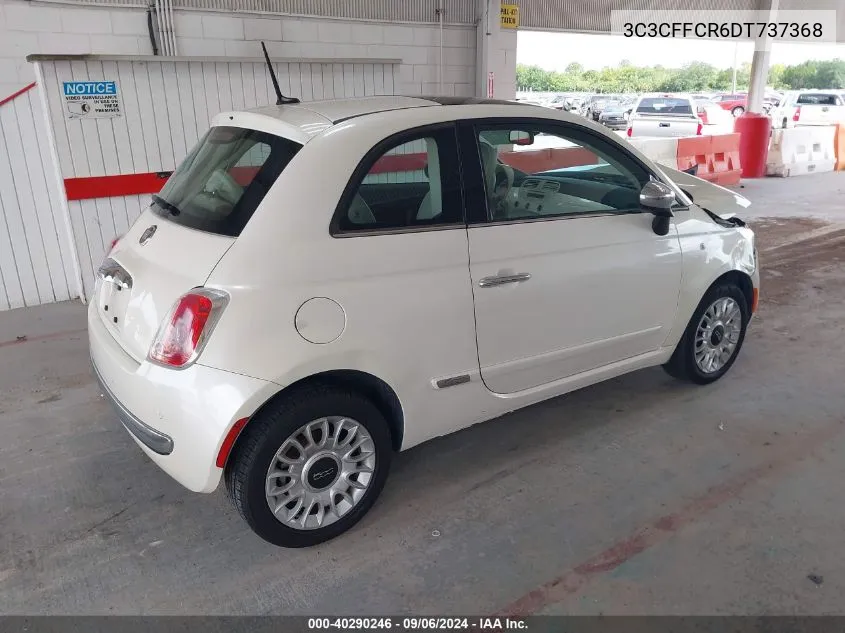 3C3CFFCR6DT737368 2013 Fiat 500 Lounge