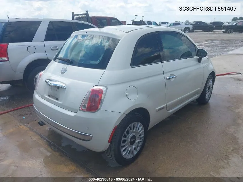 2013 Fiat 500 Lounge VIN: 3C3CFFCR8DT561407 Lot: 40290816