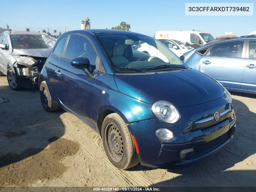 2013 Fiat 500 Pop VIN: 3C3CFFARXDT739482 Lot: 40329140