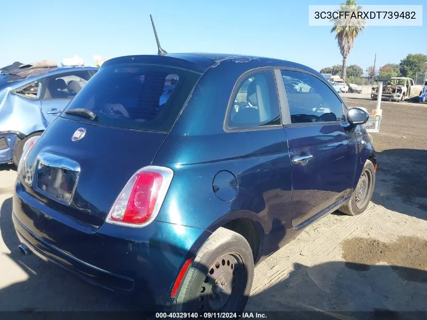 2013 Fiat 500 Pop VIN: 3C3CFFARXDT739482 Lot: 40329140