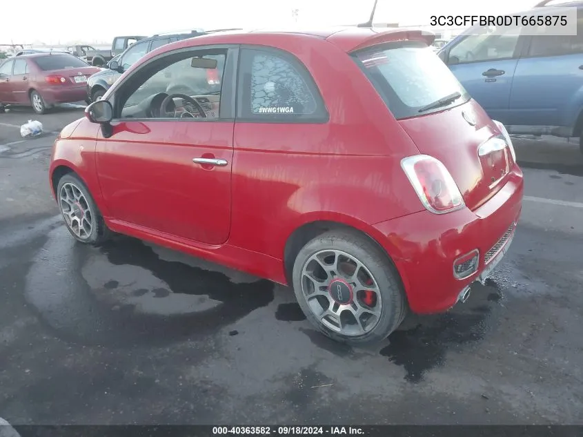 2013 Fiat 500 Sport VIN: 3C3CFFBR0DT665875 Lot: 40363582