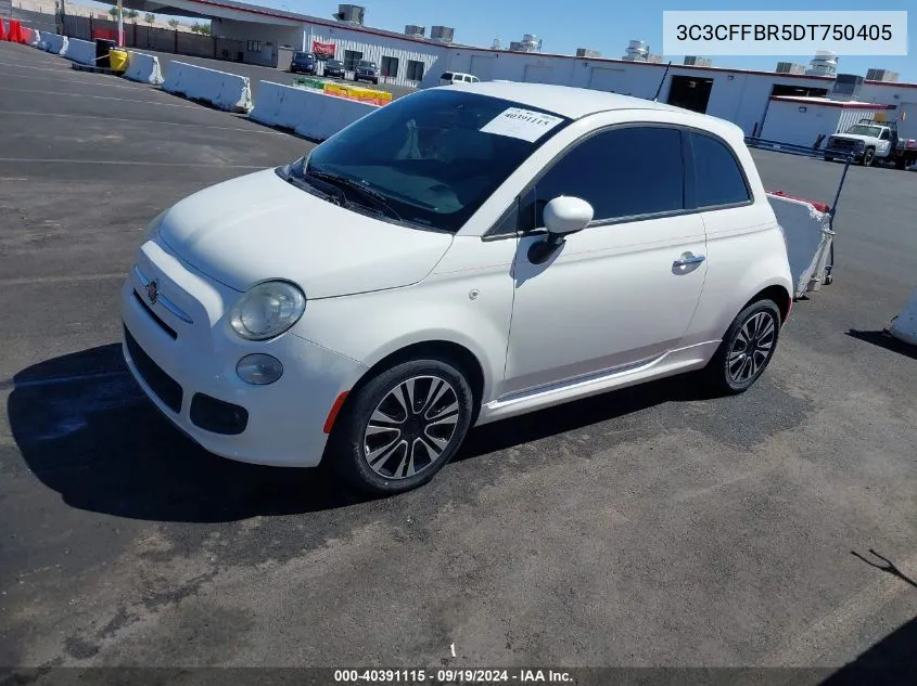 2013 Fiat 500 Sport VIN: 3C3CFFBR5DT750405 Lot: 40391115