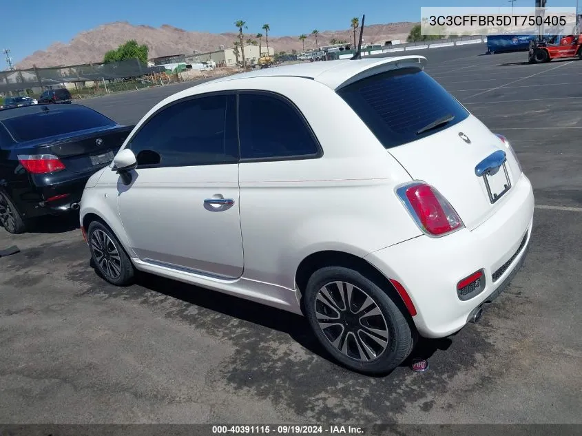 2013 Fiat 500 Sport VIN: 3C3CFFBR5DT750405 Lot: 40391115