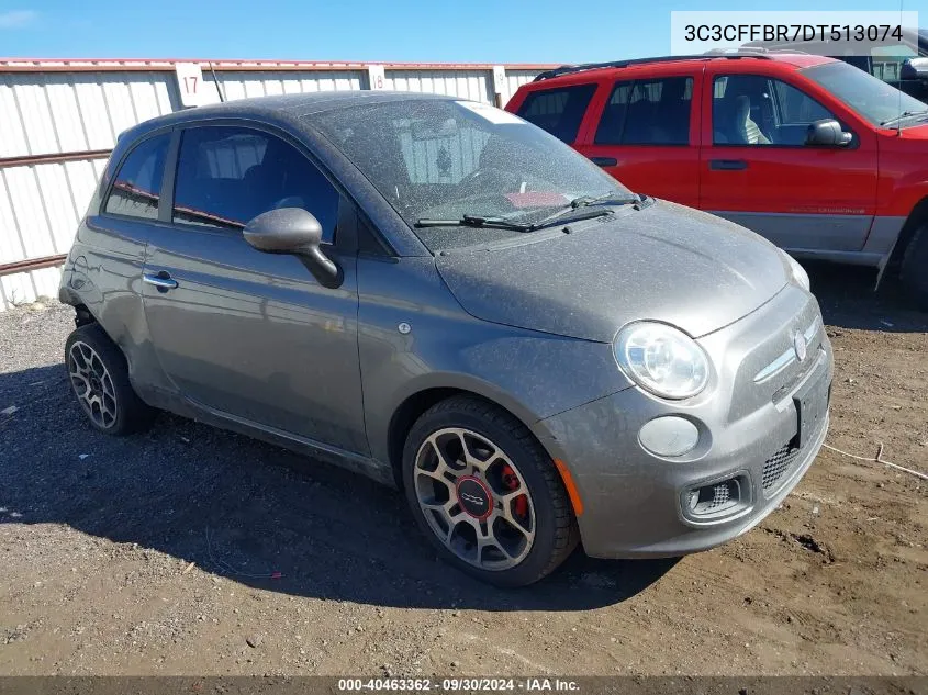 2013 Fiat 500 Sport VIN: 3C3CFFBR7DT513074 Lot: 40463362