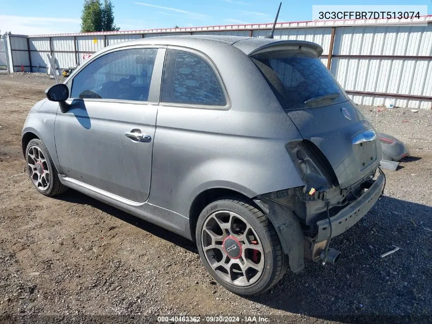 2013 Fiat 500 Sport VIN: 3C3CFFBR7DT513074 Lot: 40463362