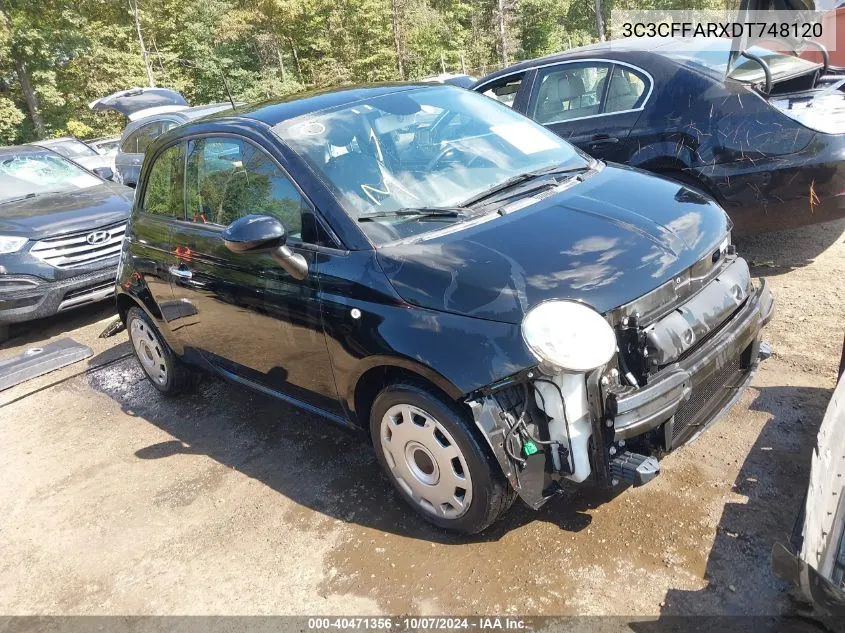 2013 Fiat 500 Pop VIN: 3C3CFFARXDT748120 Lot: 40471356