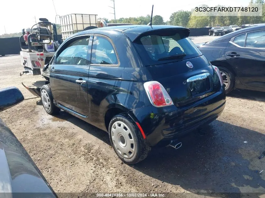 2013 Fiat 500 Pop VIN: 3C3CFFARXDT748120 Lot: 40471356