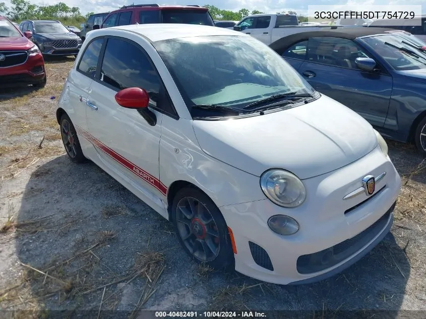 2013 Fiat 500 Abarth VIN: 3C3CFFFH5DT754729 Lot: 40482491