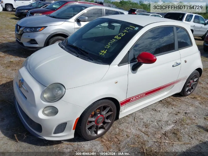 2013 Fiat 500 Abarth VIN: 3C3CFFFH5DT754729 Lot: 40482491