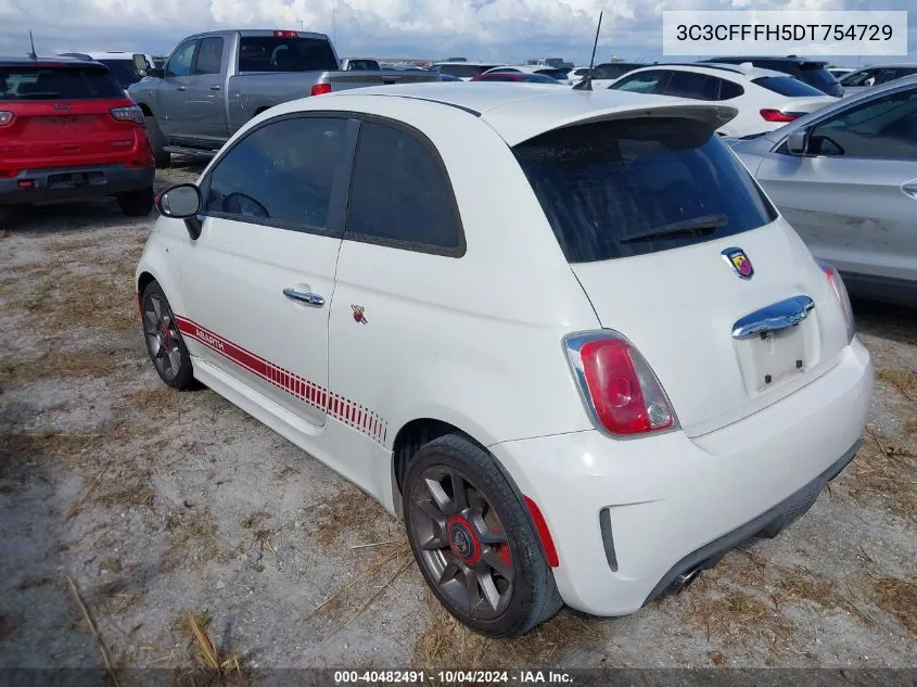 2013 Fiat 500 Abarth VIN: 3C3CFFFH5DT754729 Lot: 40482491