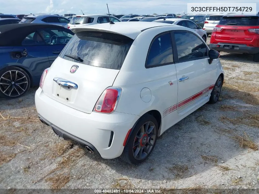 2013 Fiat 500 Abarth VIN: 3C3CFFFH5DT754729 Lot: 40482491