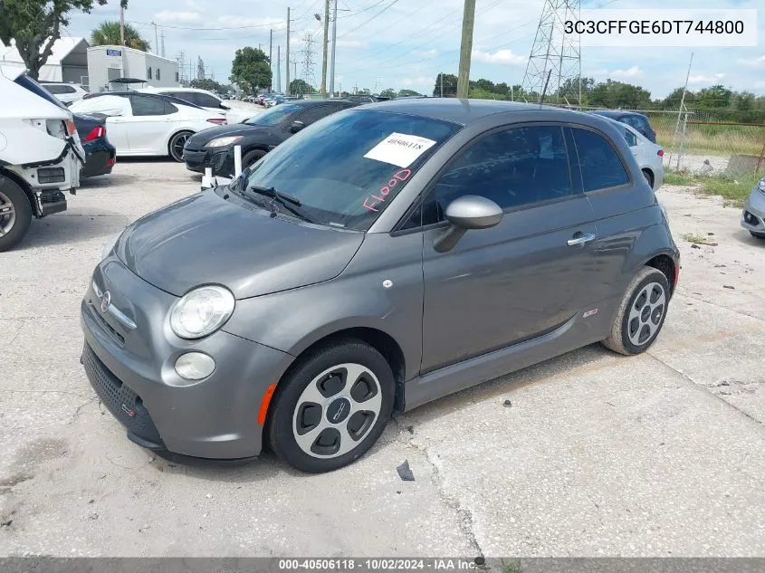 2013 Fiat 500E Battery Electric VIN: 3C3CFFGE6DT744800 Lot: 40506118