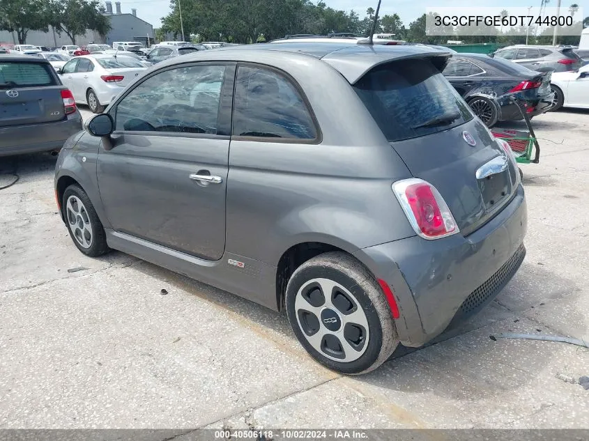 2013 Fiat 500E Battery Electric VIN: 3C3CFFGE6DT744800 Lot: 40506118