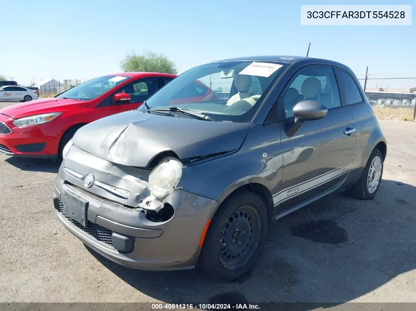 2013 Fiat 500 Pop VIN: 3C3CFFAR3DT554528 Lot: 40511316