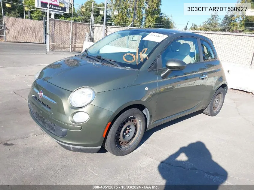 2013 Fiat 500 Pop VIN: 3C3CFFAR7DT530927 Lot: 40512075