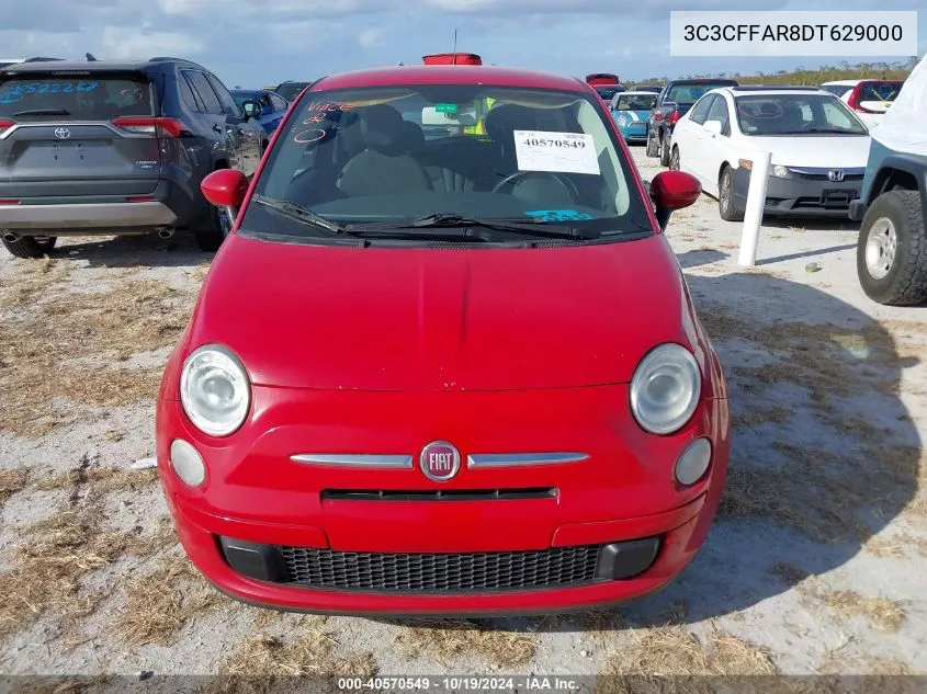 2013 Fiat 500 Pop VIN: 3C3CFFAR8DT629000 Lot: 40570549