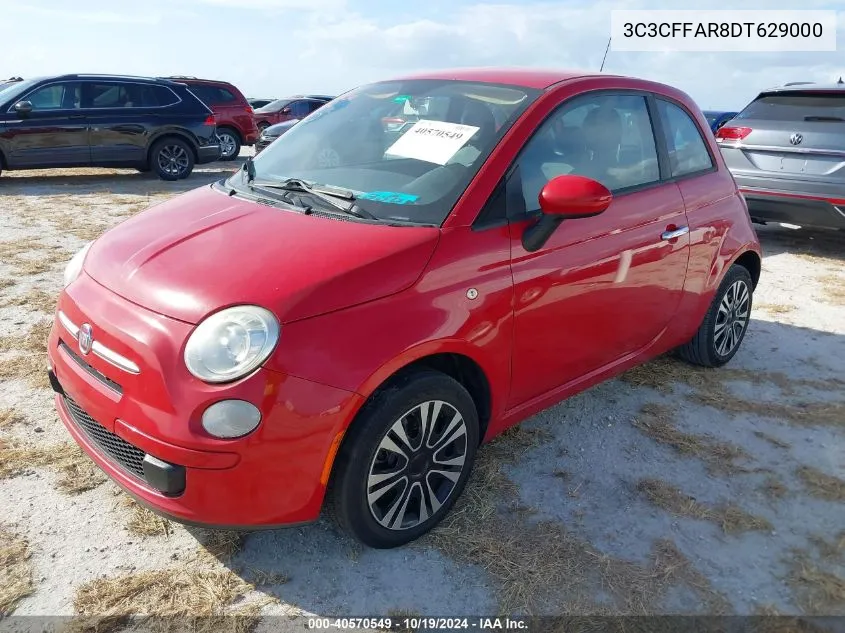 2013 Fiat 500 Pop VIN: 3C3CFFAR8DT629000 Lot: 40570549