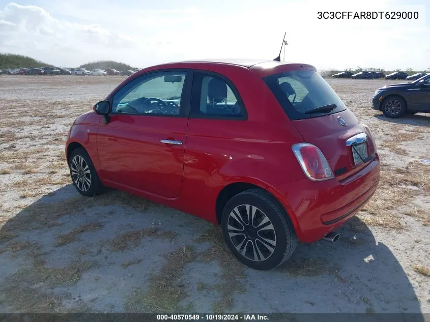 2013 Fiat 500 Pop VIN: 3C3CFFAR8DT629000 Lot: 40570549