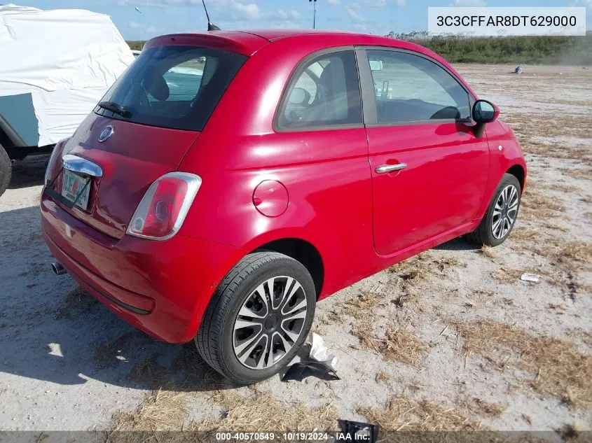 2013 Fiat 500 Pop VIN: 3C3CFFAR8DT629000 Lot: 40570549