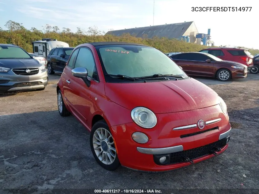 2013 Fiat 500C Lounge VIN: 3C3CFFER5DT514977 Lot: 40611217