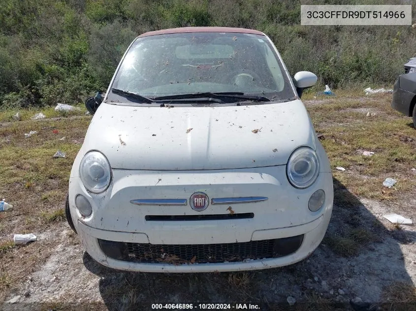 2013 Fiat 500 Pop VIN: 3C3CFFDR9DT514966 Lot: 40646896