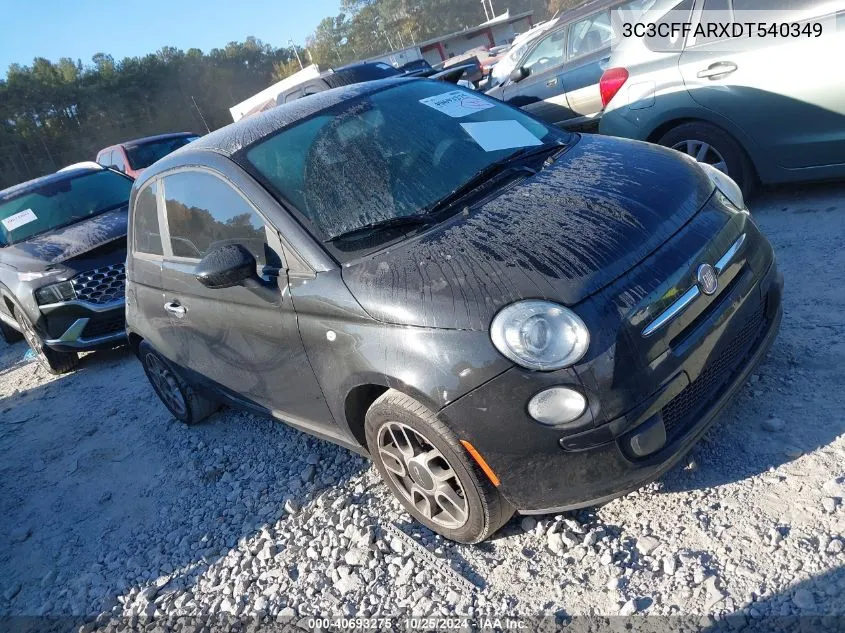 2013 Fiat 500 Pop VIN: 3C3CFFARXDT540349 Lot: 40693275