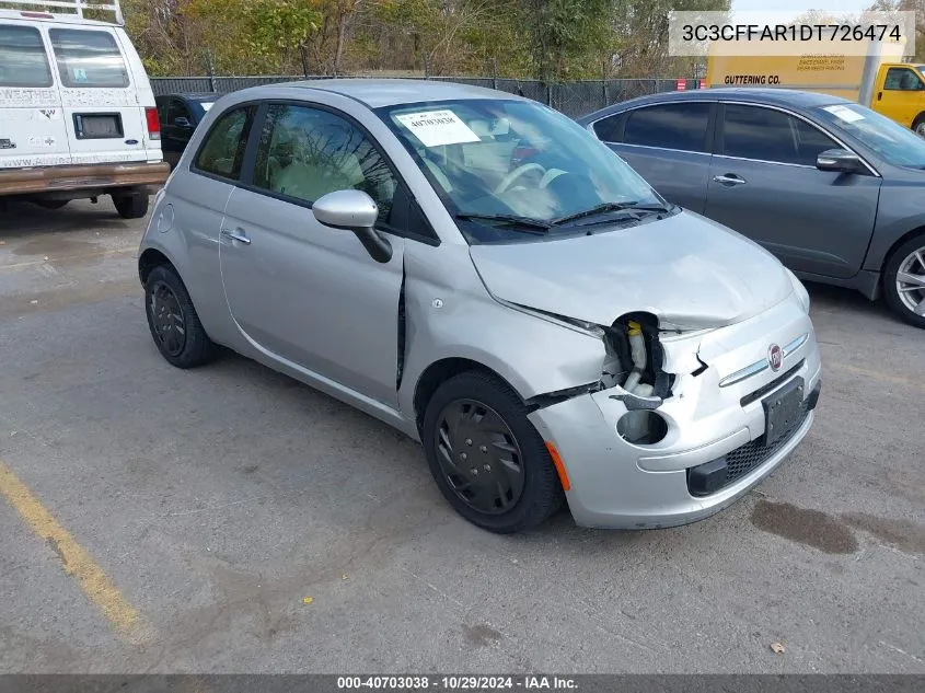 3C3CFFAR1DT726474 2013 Fiat 500 Pop