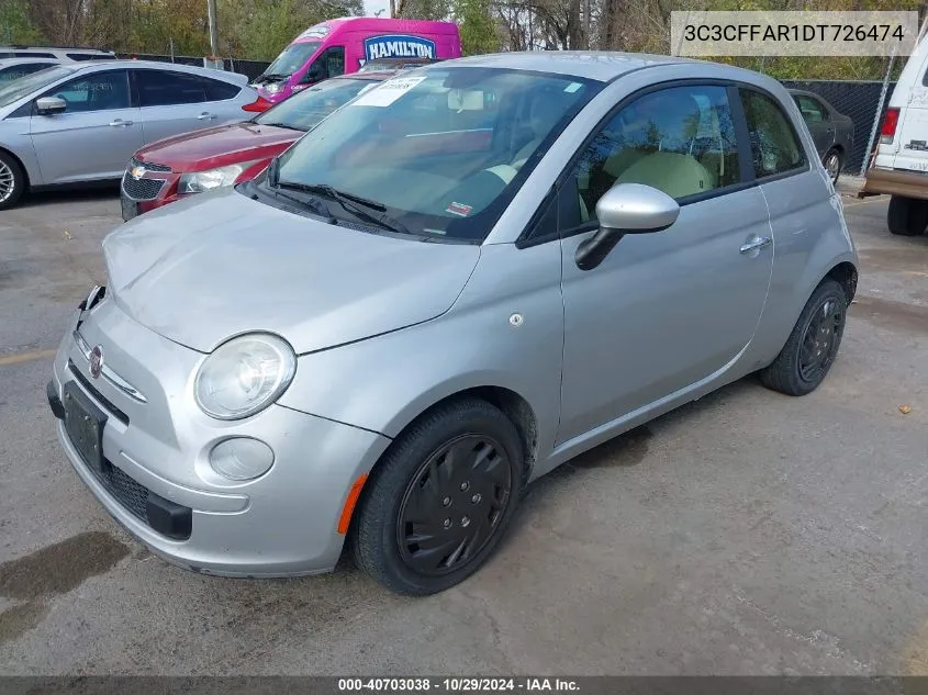 3C3CFFAR1DT726474 2013 Fiat 500 Pop